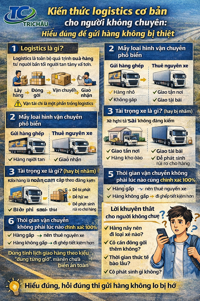 Kiến thức logistics cơ bản cho người không chuyên: Hiểu đúng để gửi hàng không bị thiệt